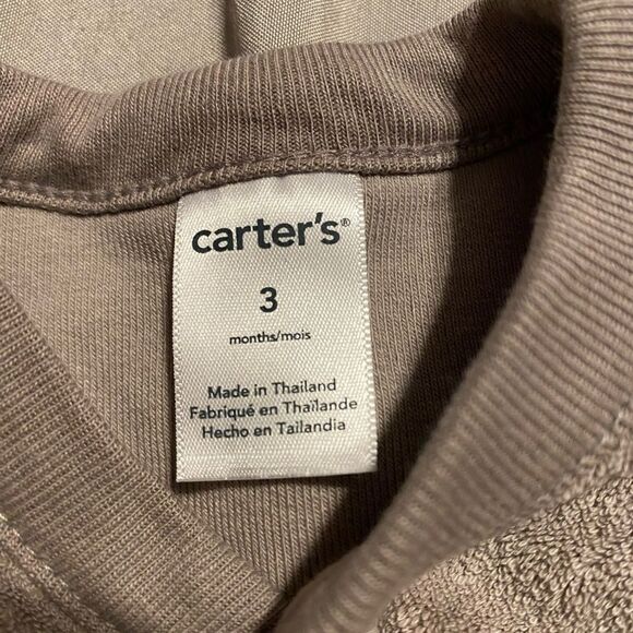 *NWT* Carter’s 3M Brown Layette Button Up - Picture 4 of 6